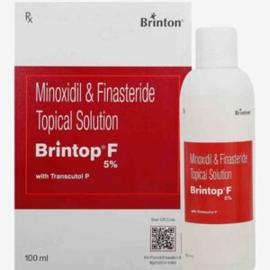 Brintop F solution with 5% Minoxidil and Finasteride by Brinton for promoting thicker hair