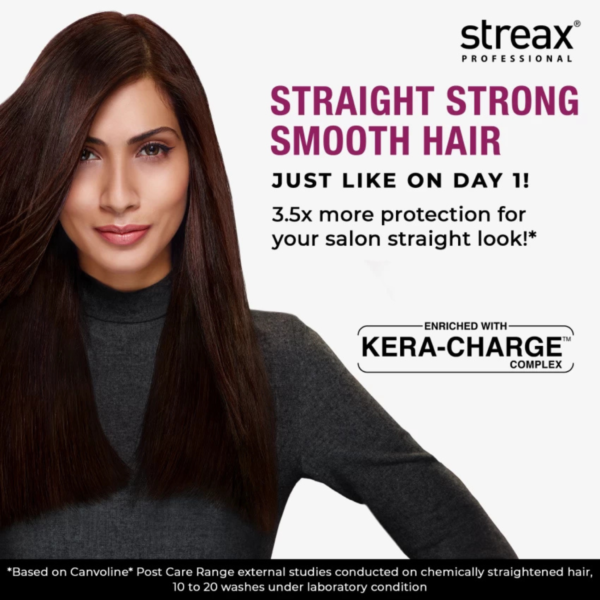 Streax Professional Canvo Line Shampoo Keratin-Treated & Straightened Hair 240g - Image 2