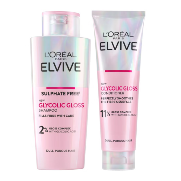 L'oreal Elvive Glycolic Gloss Sulphate Free Shampoo for Dull & Porous Hair 200ml - Image 2