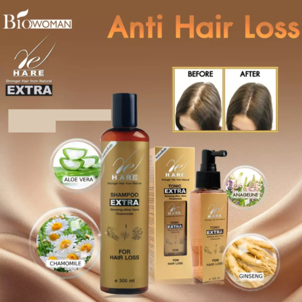 Biowoman Anti Hair Loss Shampoo Extra Genseng + Alove Vera 300ml - Image 2