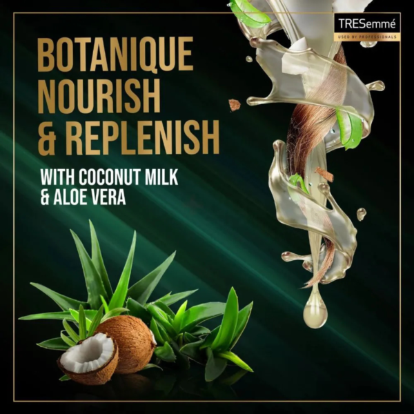 TRESemme Botanique Nourish & Replenish hair shampoo With Coconut Oil & Aloe Vera 400ml - Image 2