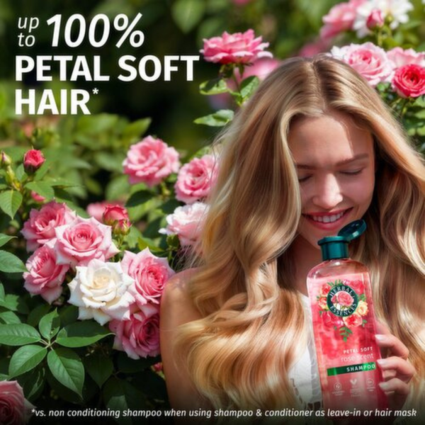 Herbal Essences Petal Soft Rose Scent Shampoo 350ml - Image 2