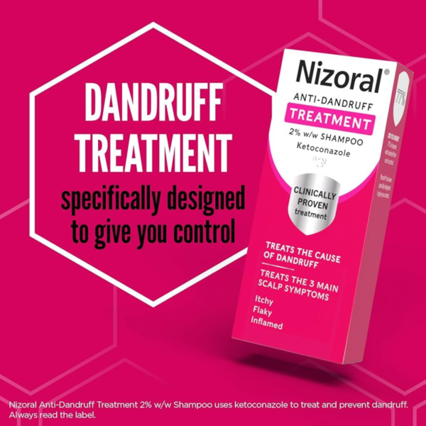 Nizoral Anti-dandruff Treatment 2% Ketoconazole Shampoo 60ml - Image 3