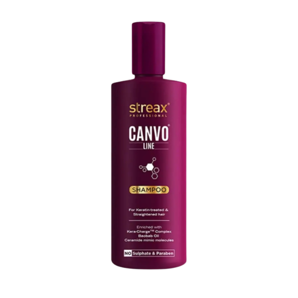 Streax Professional Canvo Line Shampoo Keratin-Treated & Straightened Hair 240g