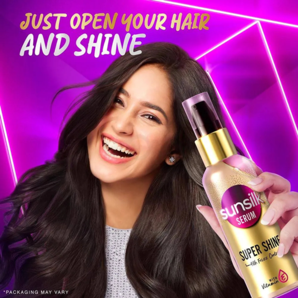 Sunsilk Super Shine Hair Serum For Dry frizzy Hair 100ml - Image 2