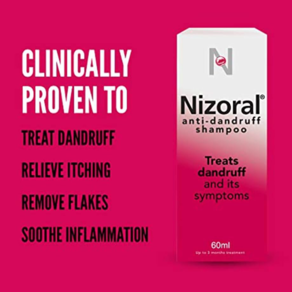 Nizoral Anti-dandruff Treatment 2% Ketoconazole Shampoo 60ml - Image 2