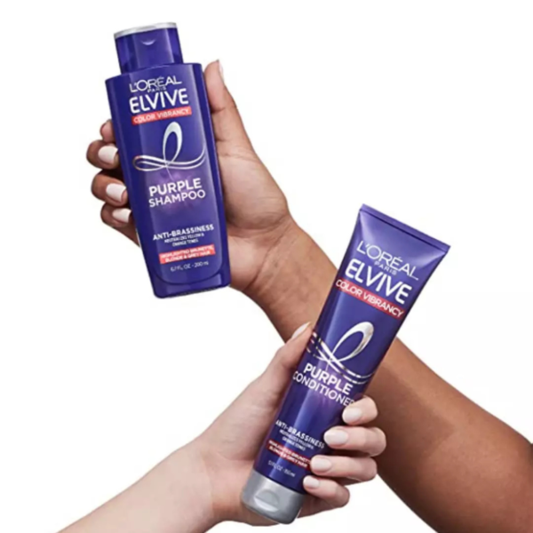 L'Oreal Elvive Colour Protect Anti-Brassiness Purple Shampoo 200ml - Image 3