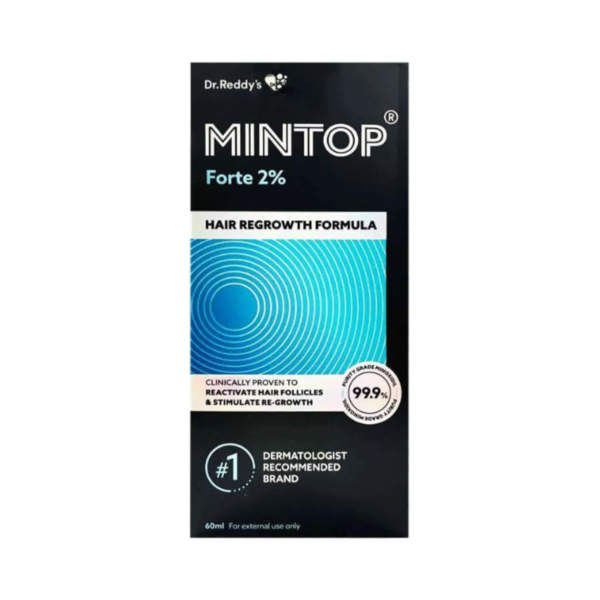 Dr. Reddy’s Mintop Forte 2% Minoxidil Solution 60ml – Gentle Yet Effective Hair Regrowth Treatment