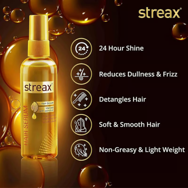 Streax Hair Serum Vitalised With Walnut Oil 115ml - Image 2