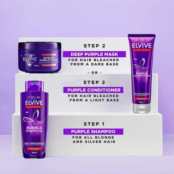 L'Oreal Paris ELVIVE Colour Protect Purple Reviving Anti-Brassiness Hair Oil 100ml - Image 3