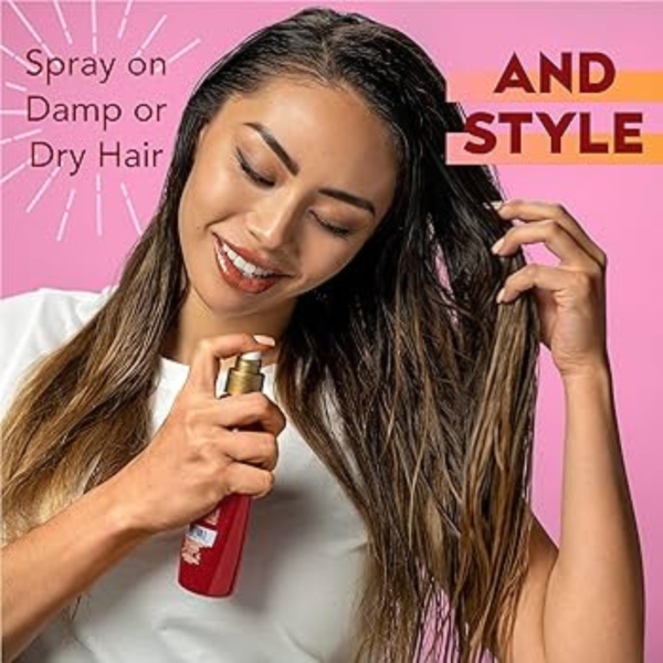 OGX Frizz-Free + Keratin Smoothing Oil Miracle 5 in 1 Gloss Spray 200ml - Image 3