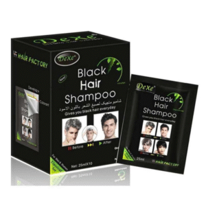 Dexe Black Hair Shampoo 25ml - 10ps | Instant Black Color & Natural Shine