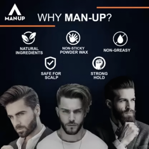 ManUp Hair Volumizing Powder Wax – Instant Volume with Matte Finish